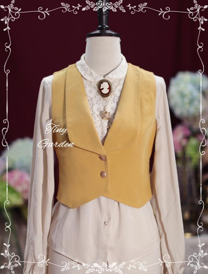 Tiny Garden~Old Love Songs~Lolita Elegant Vintage SK and Waistcoat S-waistcoat only ginger 