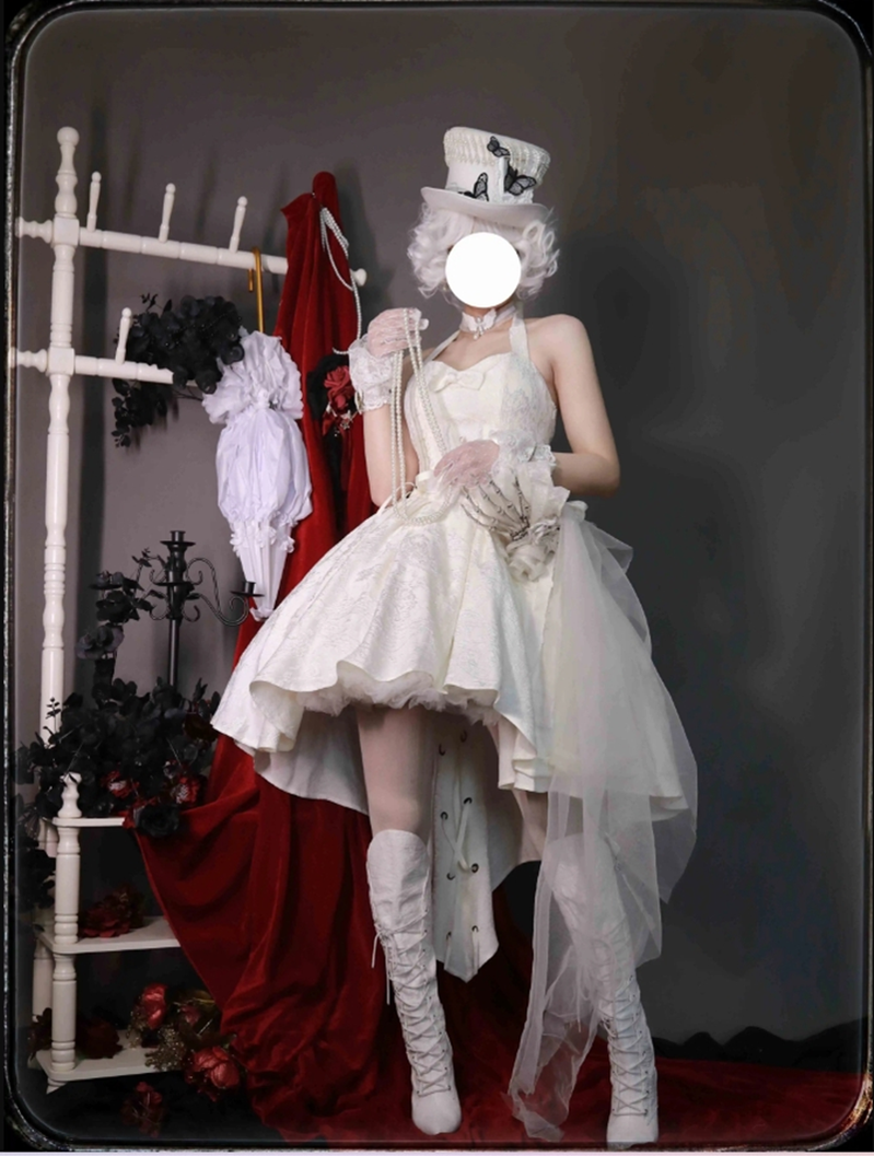 (BFM)Strawberry Duck~Gothic Lolita Dress White Lolita JSK 29578:357488