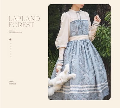 (Buyforme)NyaNya~ Lapland Forest~ Lolita Elegant Vintage Floral JSK OP Dress   