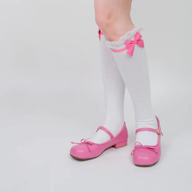 Roji roji~Spring Bow Lace Sweet Cotton Socks   