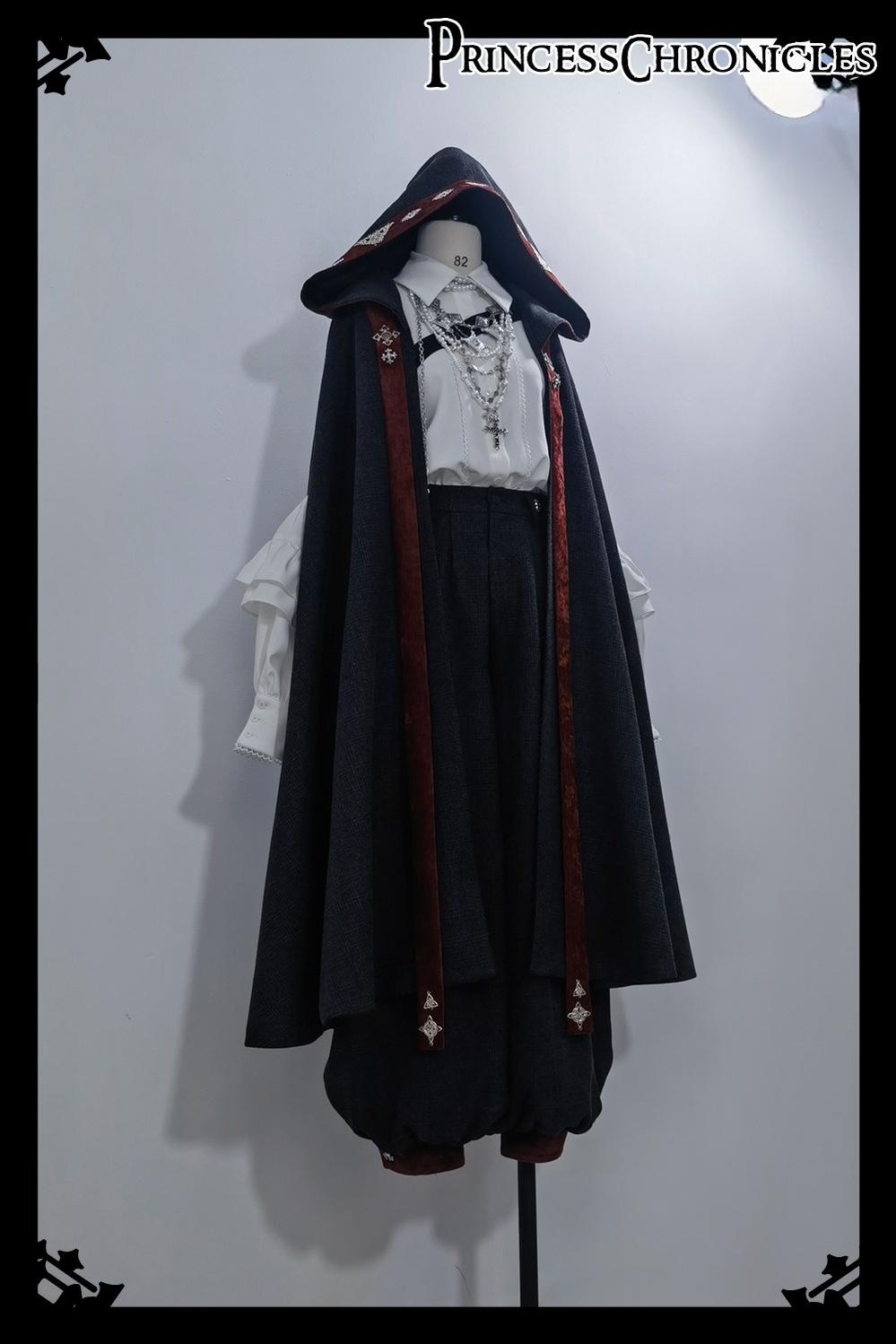 Princess Chronicles~Divine Covenant~Retro Ouji Lolita Pants Suit Male Lolita Long Cape