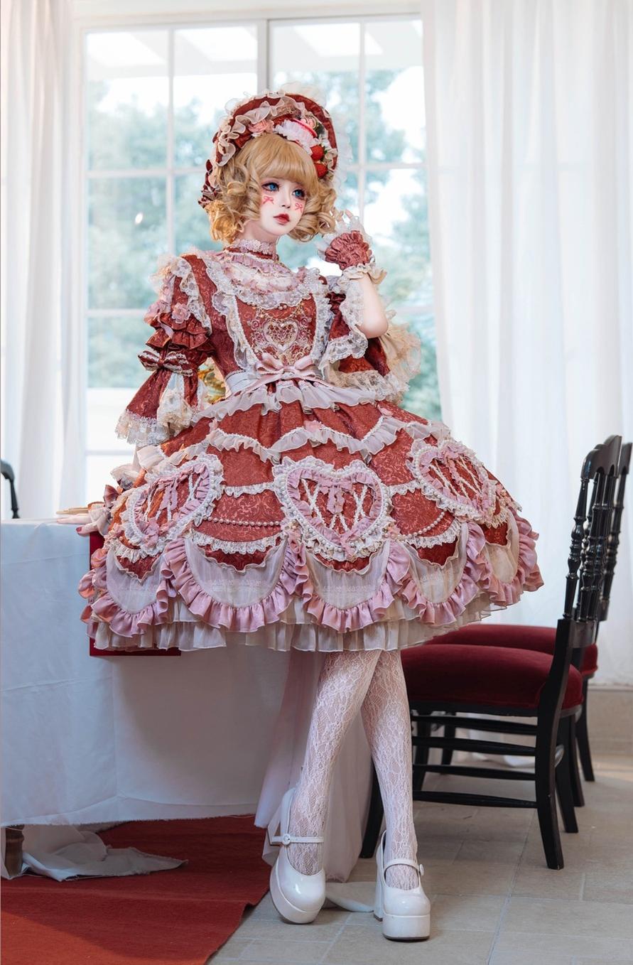 Bramble Rose - Antique Cake - Vintage Lolita OP Princess Dress Gorgeous Lolita Outfit 41536:701622