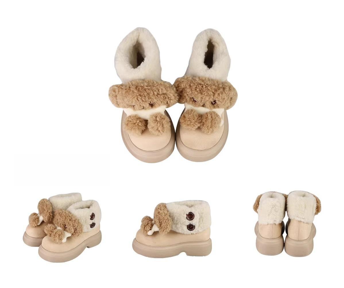 Sheep Puff - Fluffy Zoo - Fluffy Sweet Lolita Snow Boots, Animal Decorations (35 36 37 38 39 40) 44263:801811