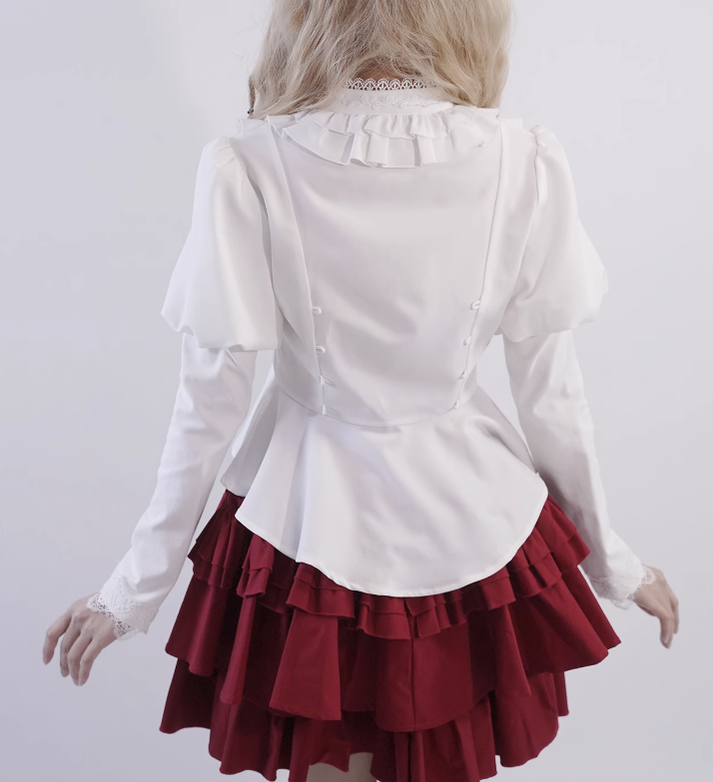 Little Dipper~Temple of God~Elegant Lolita Stand Collar Blouse   