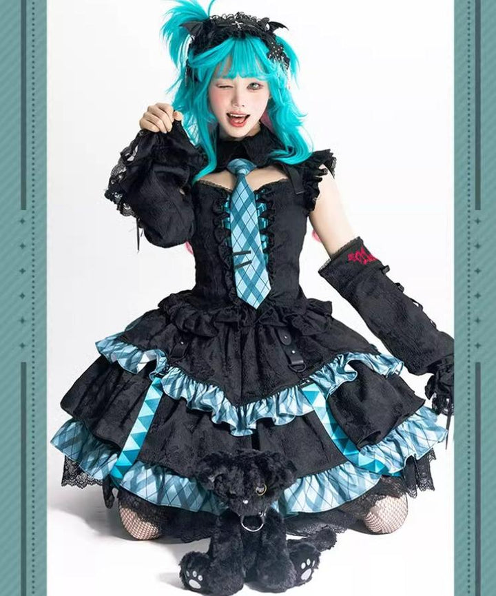 Confession Balloon~IP Collab Gothic Lolita Dress Set 38548:590158