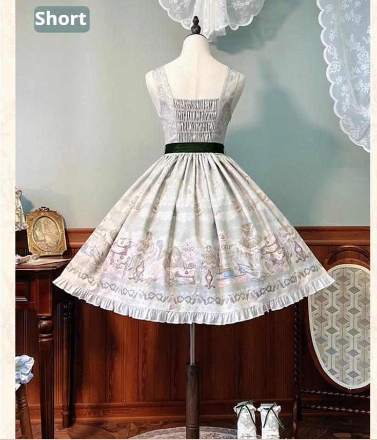 Alice Girl~Iris Study Room~Classic Lolita JSK Elegant Lolita Dress With V-neck   