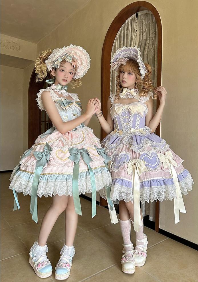 Dream Melody - Gorgeous Sweet Lolita JSK Dress, Lace & Bows 44442:809822