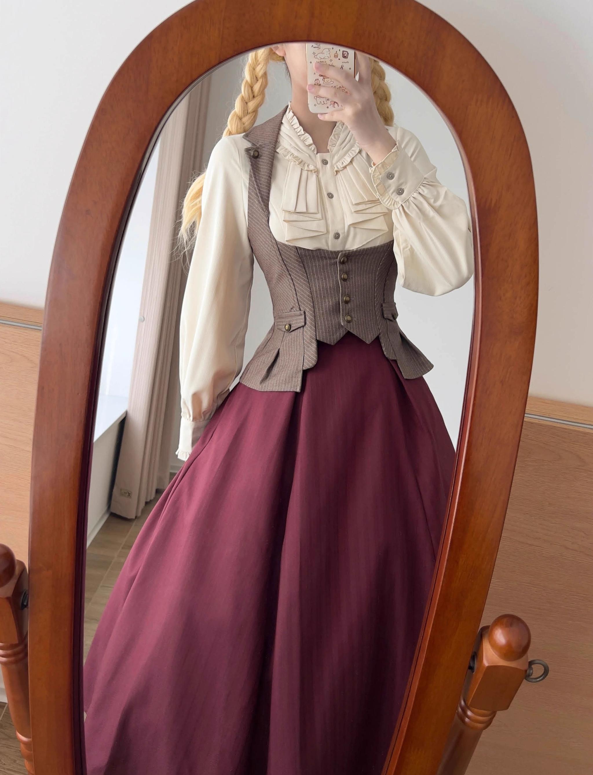 Forest Wardrobe - Forest Contract - Classic Lolita Striped Vest, Elastic Waist 43921:790178