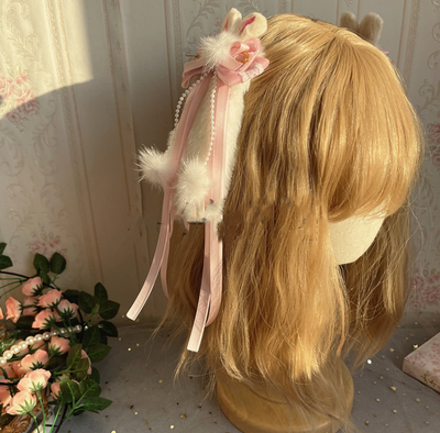 Luoluo Decoration~Han Lolita Pink Head Accessory   