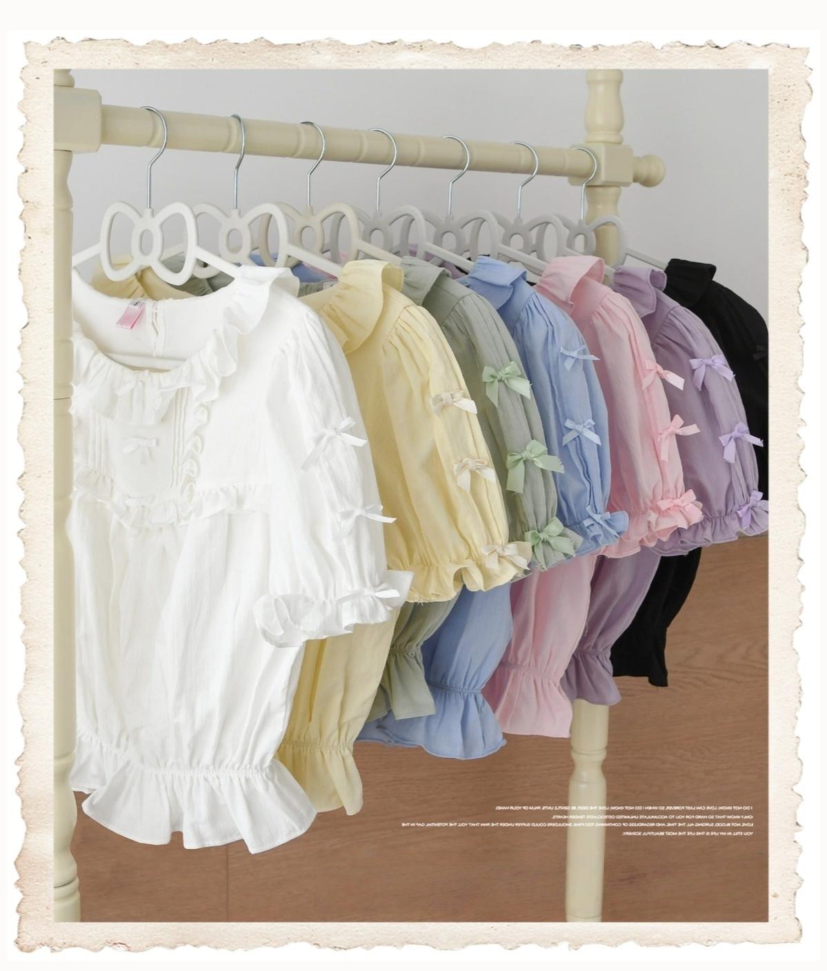Sakurada Fawn - Fluffy Clouds - Cotton Plus Size Lolita Blouse Muti-Colored Shirt