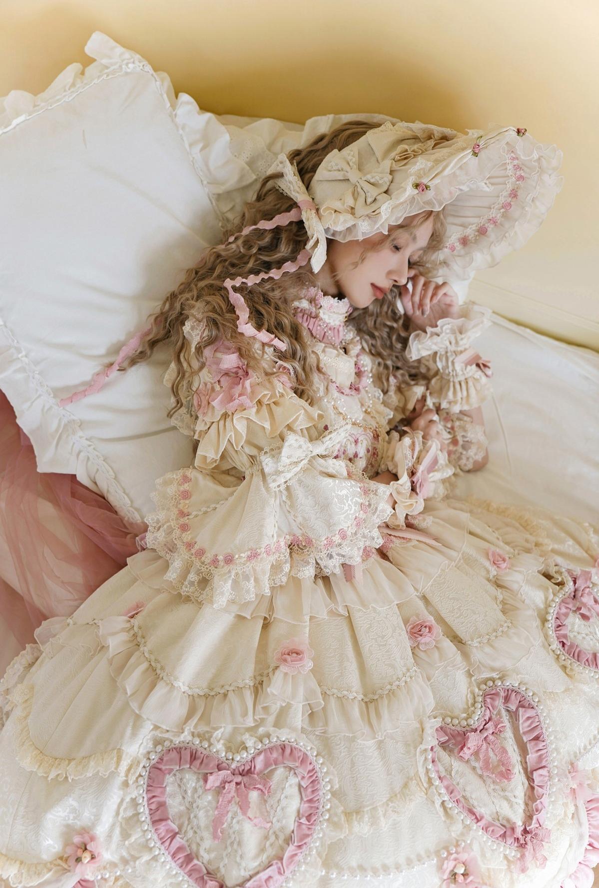 Bramble Rose - Antique Cake - Vintage Lolita OP Princess Dress Gorgeous Lolita Outfit 41536:701598