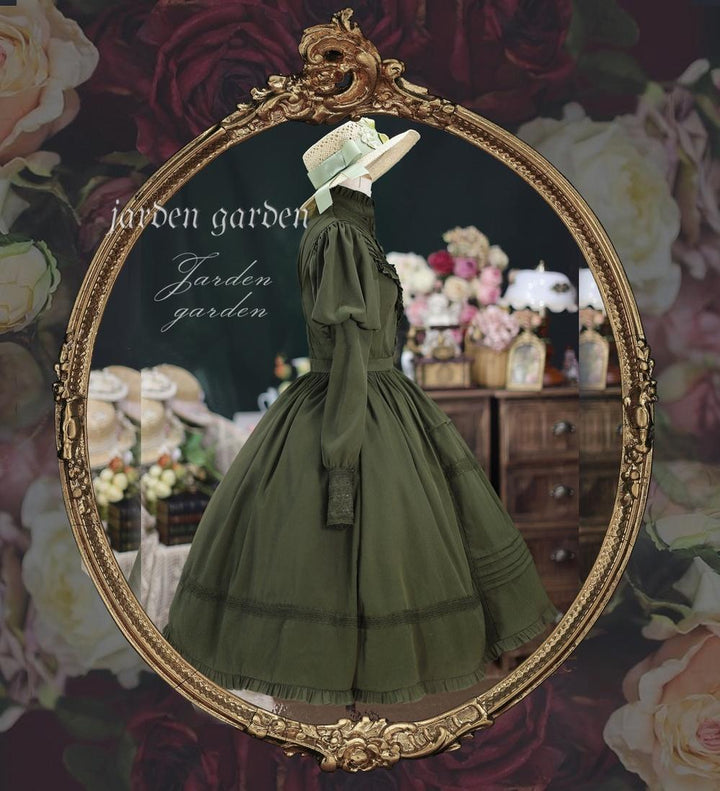 Tiny Garden~The Black Forest~Classic Lolita Stand Collar Dress OP   