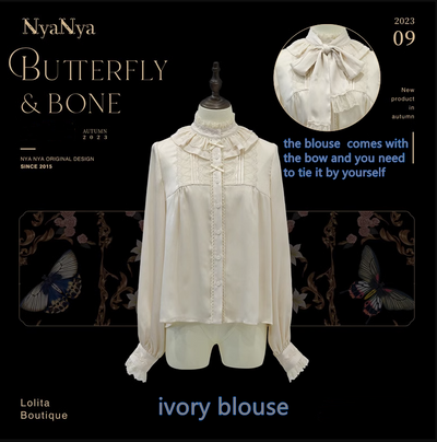 (Buyforme)NyaNya~ Lapland Forest~ Lolita Elegant Vintage Floral JSK OP Dress Pre-order (4-5 months before shipping ) Free size blouse - ivory ( slightly transparent recommended skin color underwear)