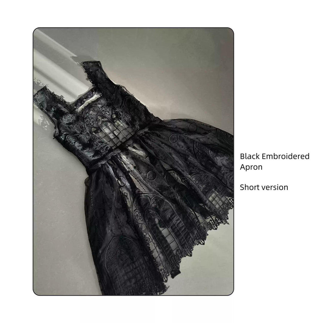 SUSIN~Night Traveler~Classic and Elegant Gothic Dress with Colorful Window Prints (L M S XL) 39250:628644