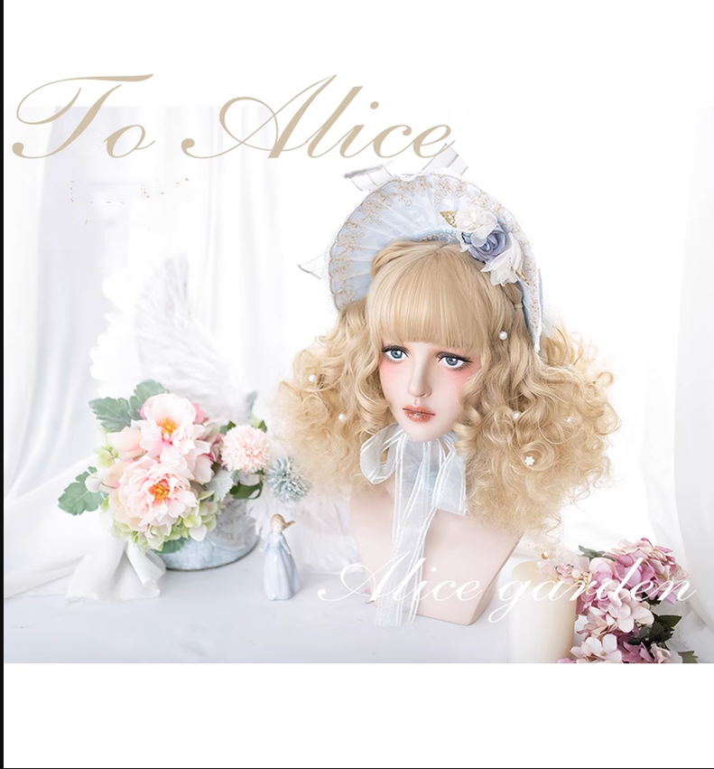AliceGarden - To Alice - Daily Lolita Wigs Short Curly Sandy Blonde Wigs