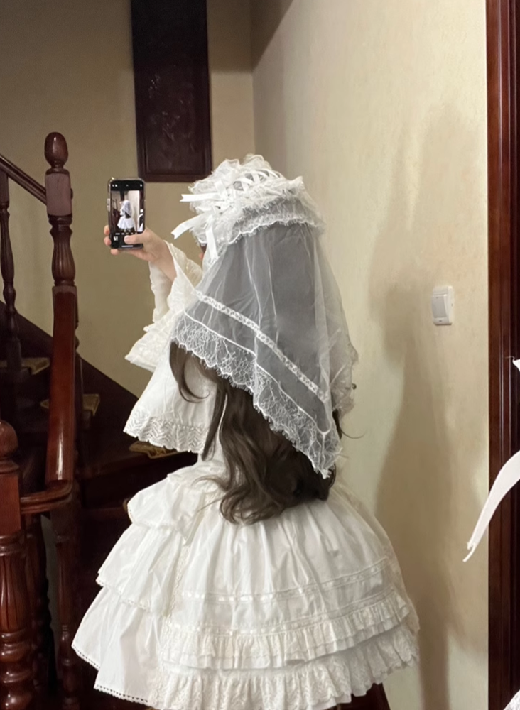 AerialCat - Praying Snowfall - Old School Lolita Skirt Suit Cape Princess Sleeve Shirt 39180:616022