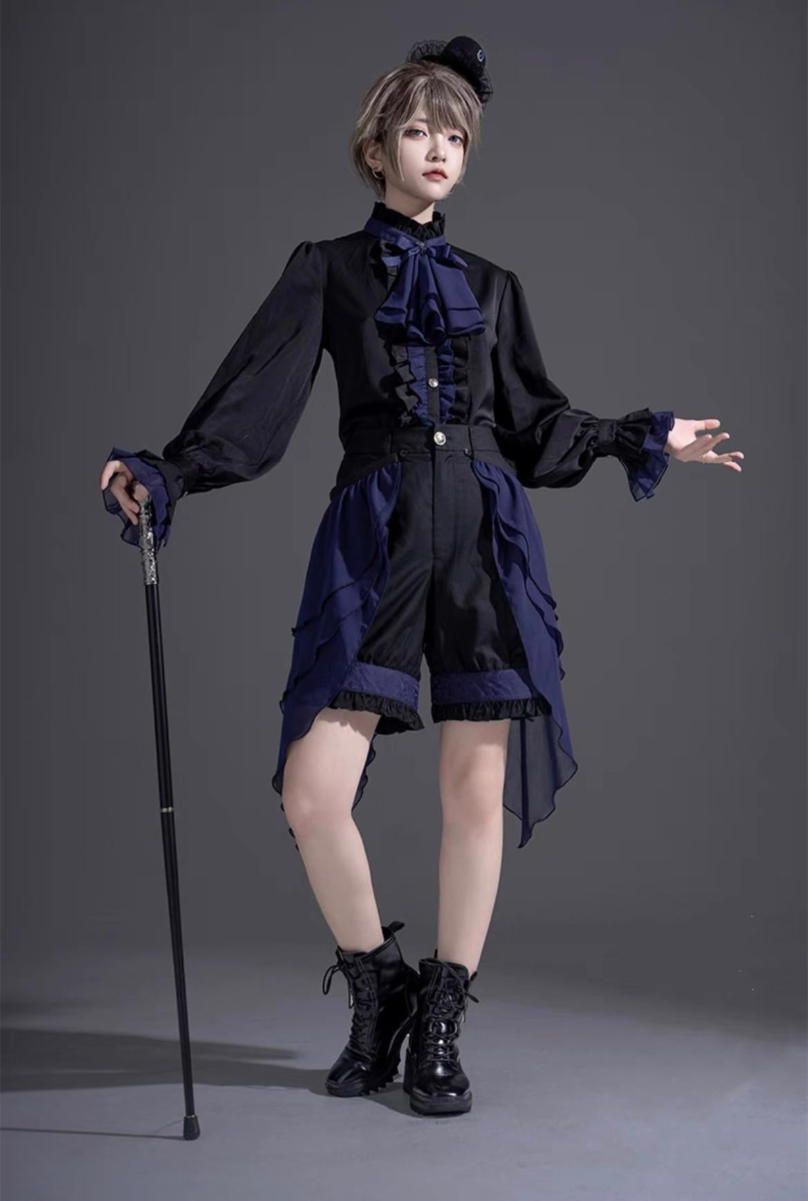 CastleToo - Evil Twins - Ouji Lolita Dress Lolita Vest Shirt Shorts Skirt Set