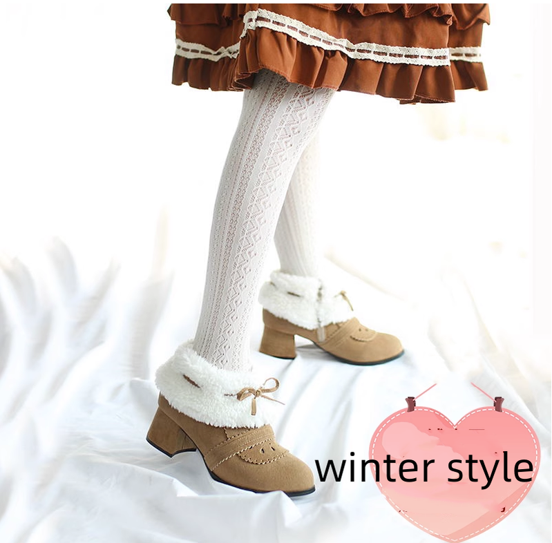 Spring Day Lolita - Kawaii Lolita Winter Multicolor Ankle Boots
