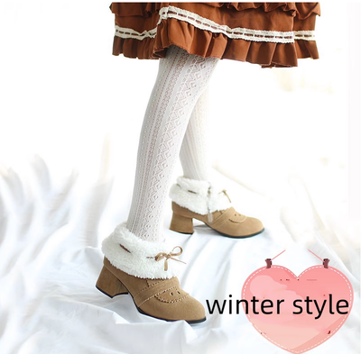 Spring Day Lolita~Kawaii Lolita Winter Multicolor Ankle Boots   