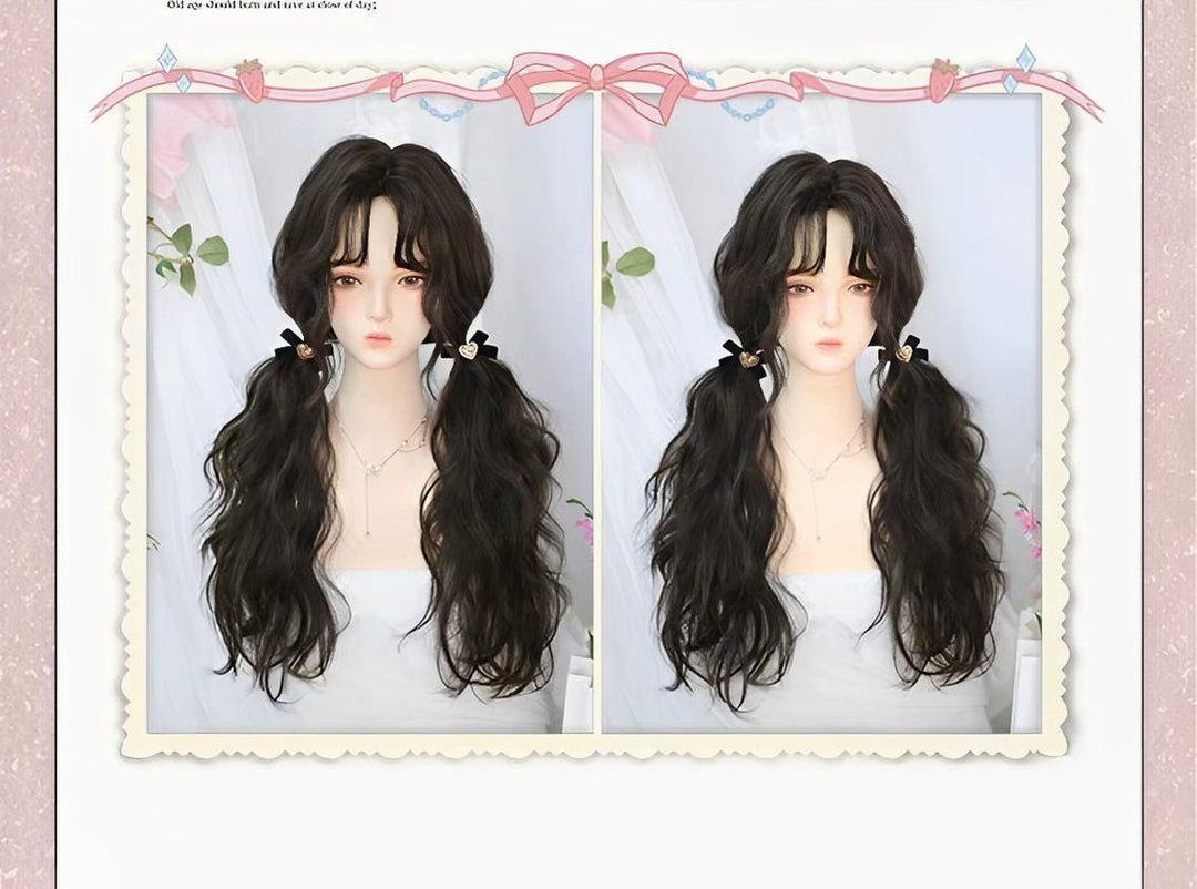 Dalao Home~Fallen~Lolita Curly Wigs Wool Roll Long Hair   