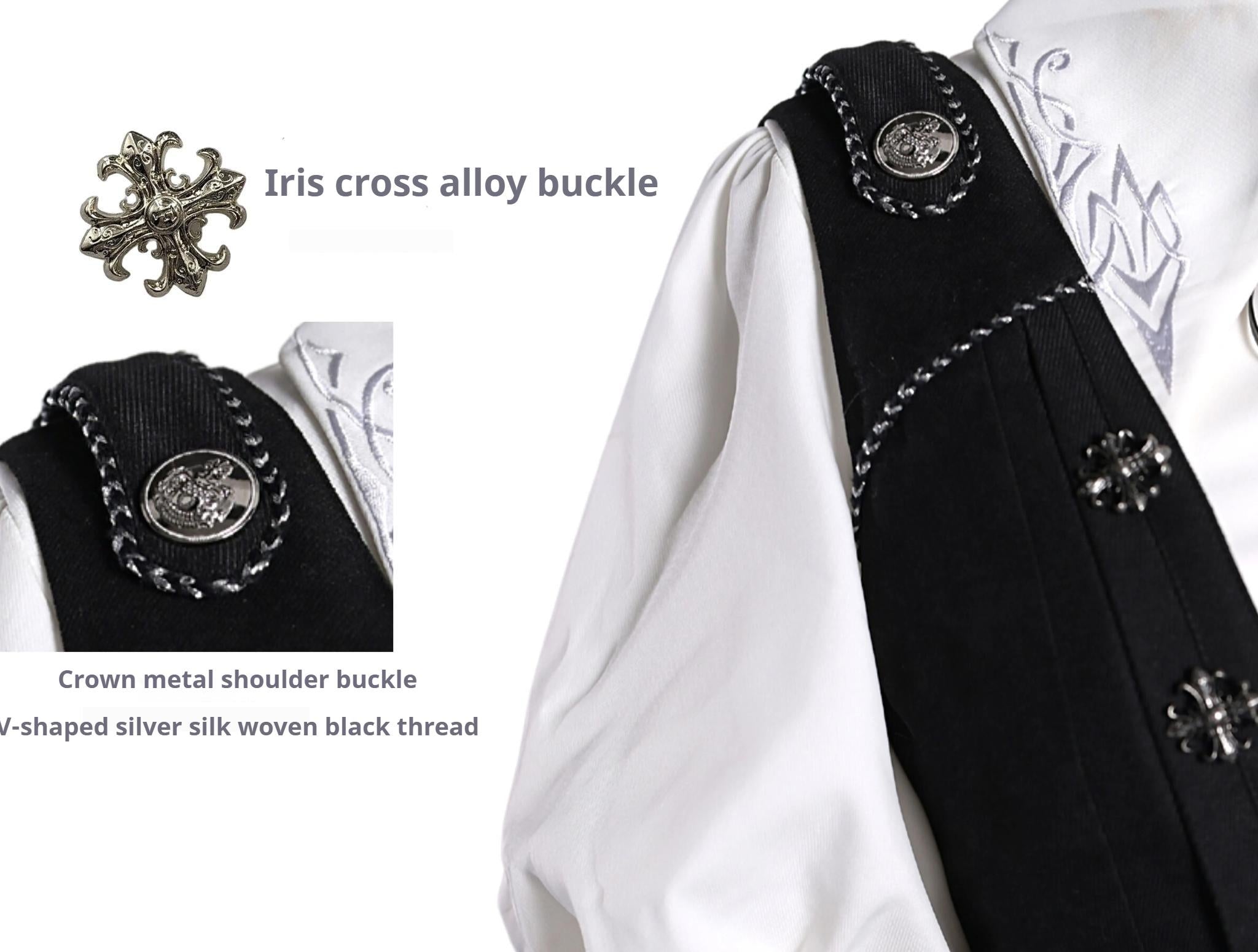 Wuyuzhe - Dragoon Knight 1.0 Version - Western Fantansy Style Suit Embroidery Dress Set Double-Sided Vest