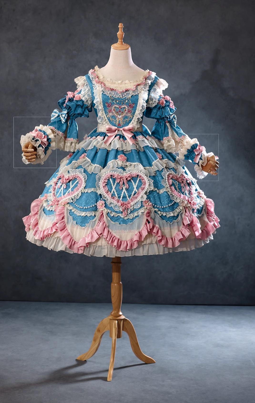 Bramble Rose - Antique Cake - Vintage Lolita OP Princess Dress Gorgeous Lolita Outfit (L M S XL) 41536:701846