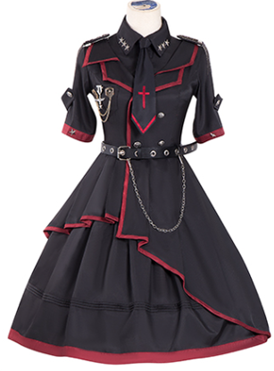ChunLv Lolita - The Loser Eats Dust - Handsome Gothic Lolita OP OP and tie S