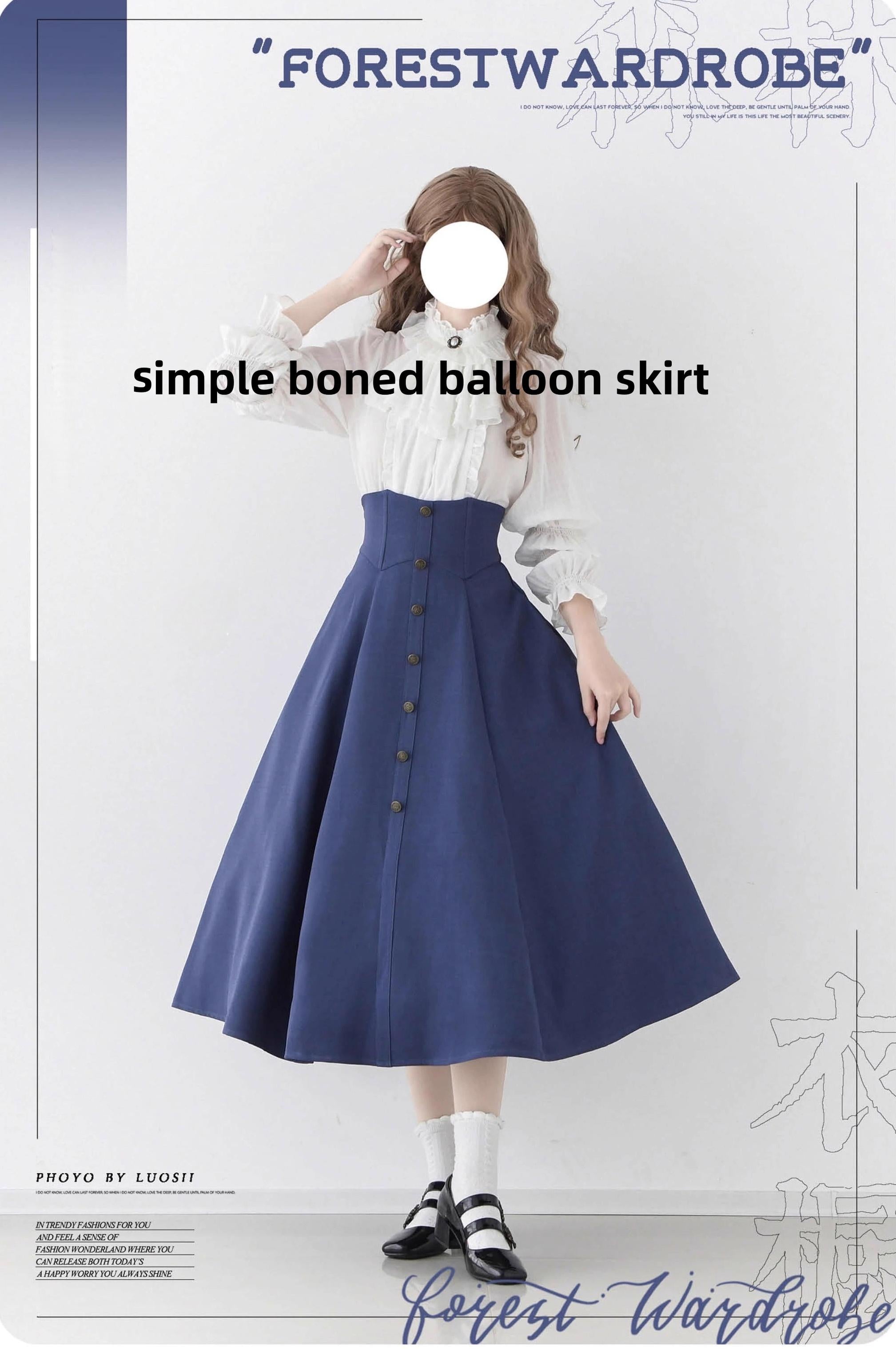 Forest Wardrobe - Forest Revelation - Classic Lolita Fishbone Long Skirt, Side Pockets 43922:790299