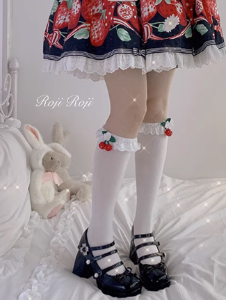 Roji Roji~Kawaii Lolita Cotton Mid-Calf Socks   