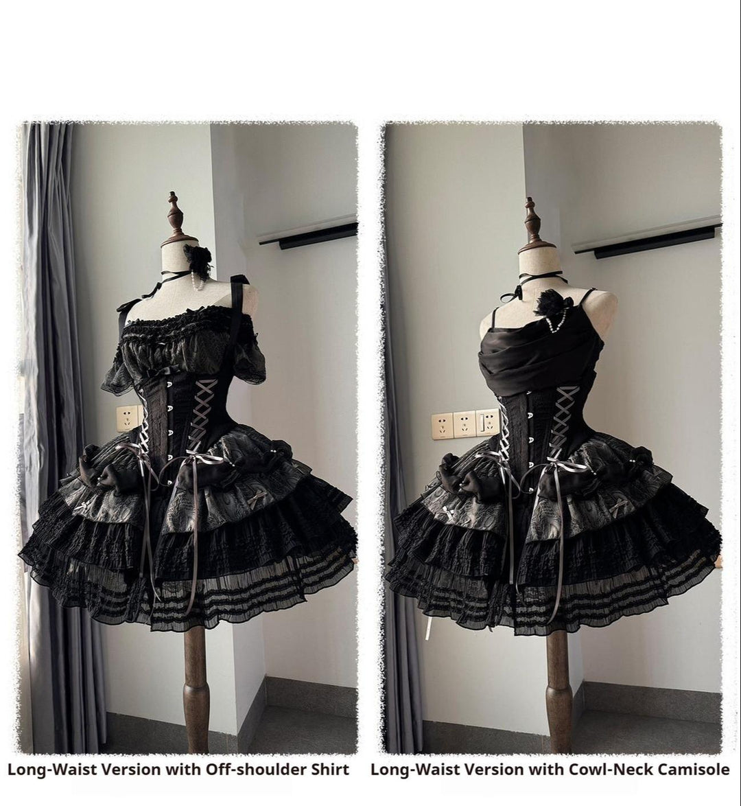 Caramel Antique~Yuyan~Ballet-style Sweet Lolita Corset JSK with Built-in Petticoat (L M S XL XS) 42338:736973