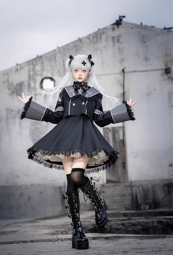 CastleToo~Rules of the Otherworld~Gothic Ouji Lolita Shorts Set with Embroidery Jacket