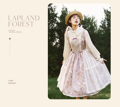 (Buyforme)NyaNya~ Lapland Forest~ Lolita Elegant Vintage Floral JSK OP Dress   