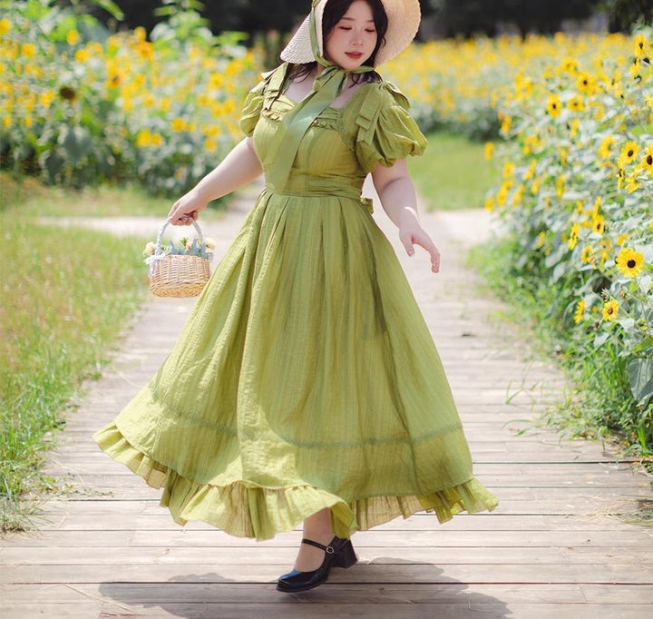 Forest Wardrobe~Forest Gallery~Country Lolita OP Dress Elegant Tencel Dress   