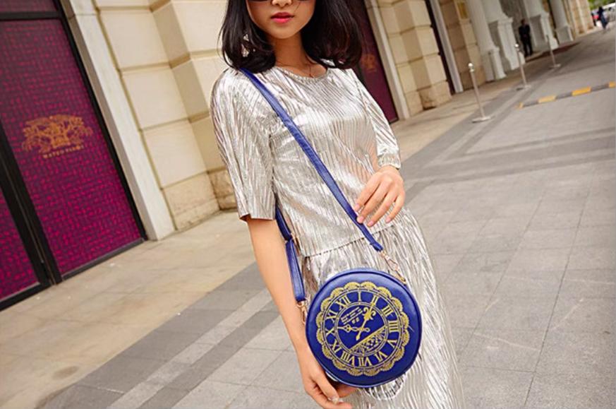(BFM)Kira~Alice Clock~Kawaii Lolita Shoulder Bag Round Lolita Crossbody Bag 36632:519418