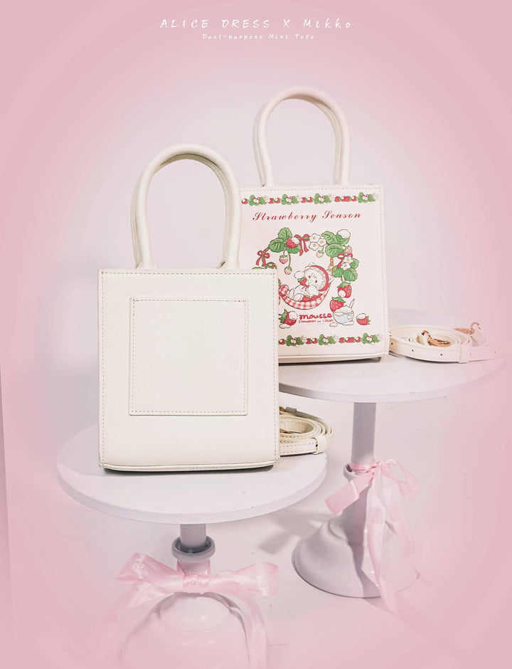 Doll tea party~IP Collab Kawaii Lolita Crossbody Handbag Mini Tote Bag   