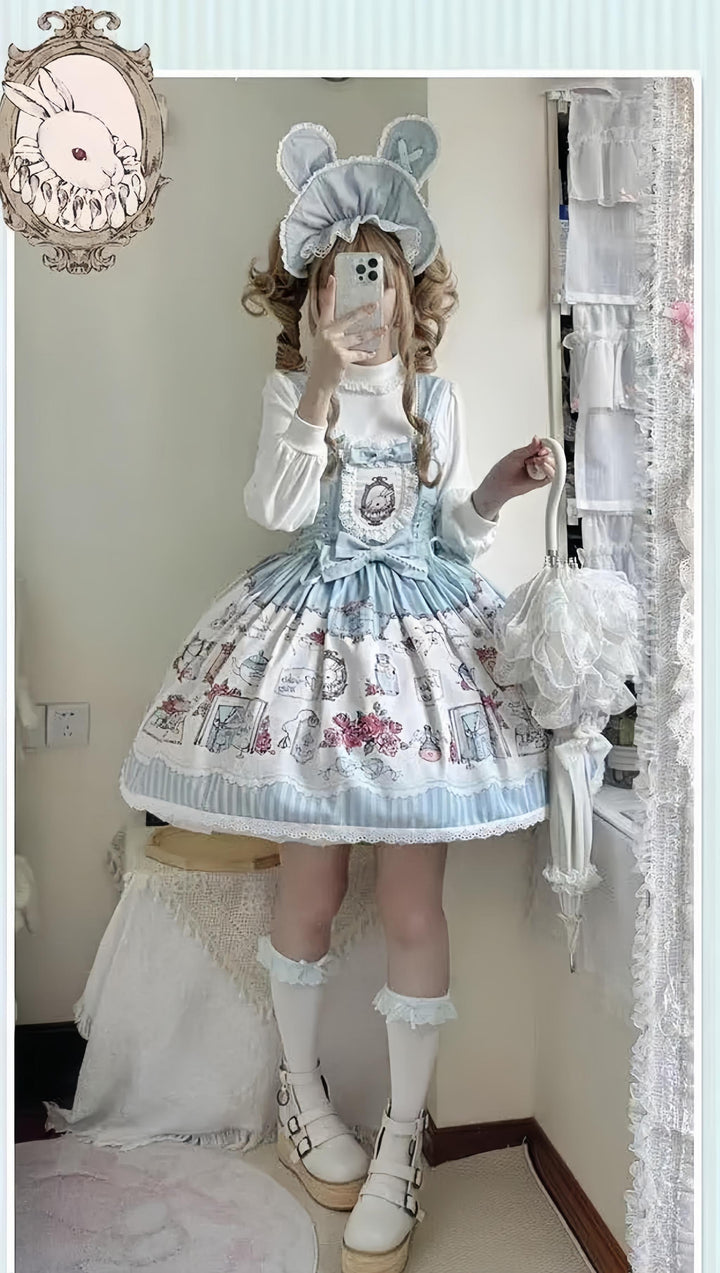 MeowMeow - Rabbit Collection Box - Bunny Print Kawaii Lolita JSK Dress