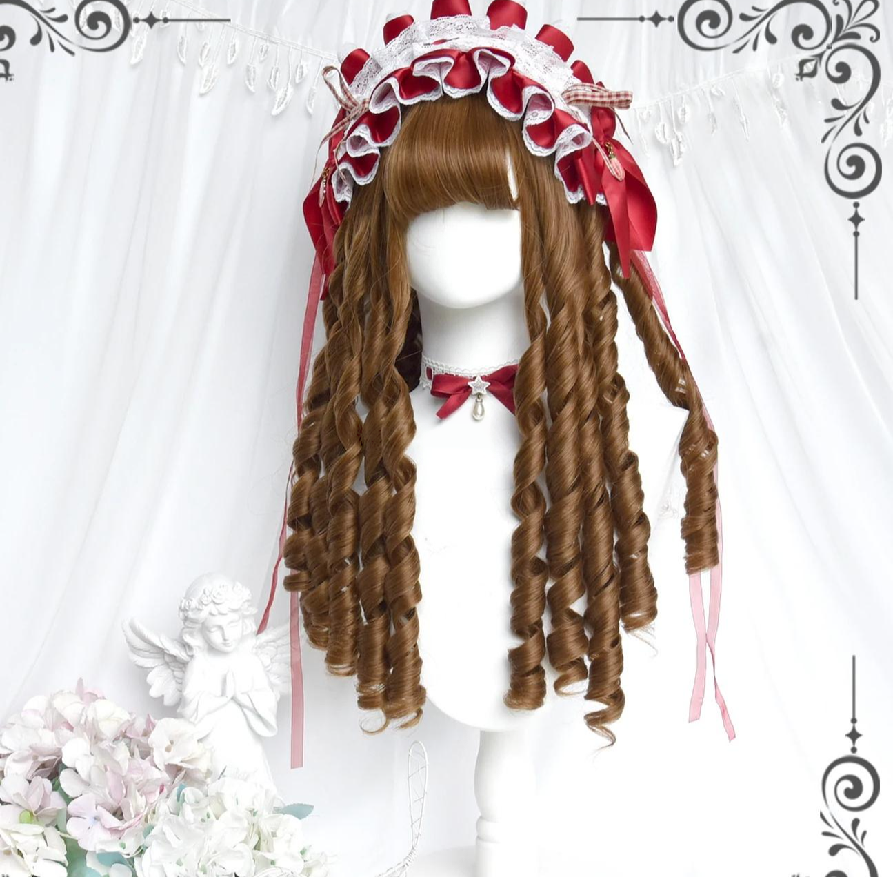 Golden Brown Doll-Like Lolita Wig With Roman Curl 45884:866430