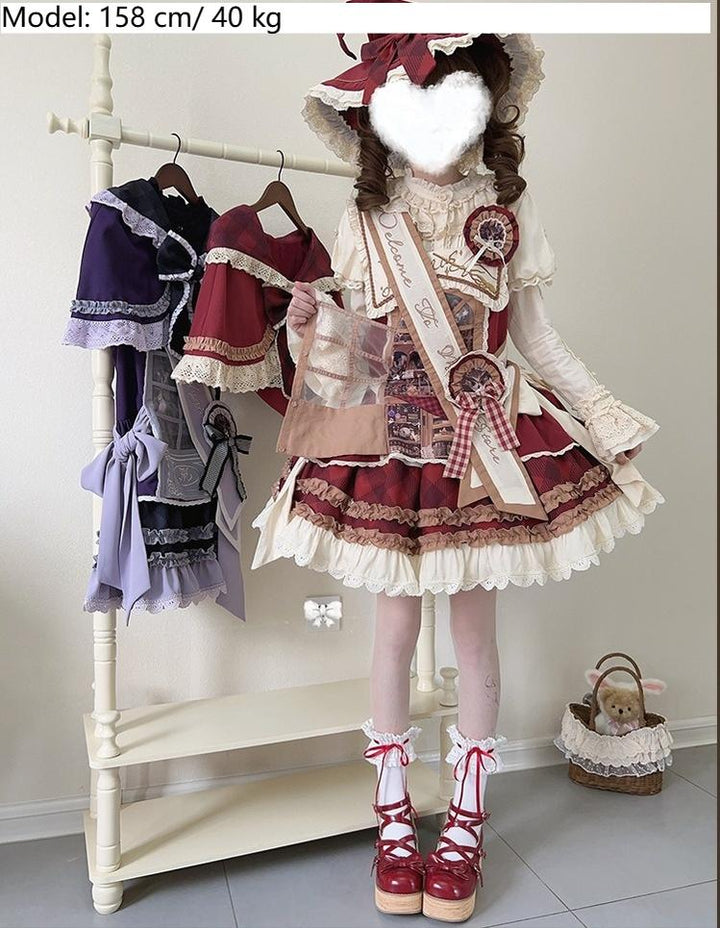 Honey Machine~Magic Grocery~Kawaii Doll Lolita Salopette Daily Retro Dress   