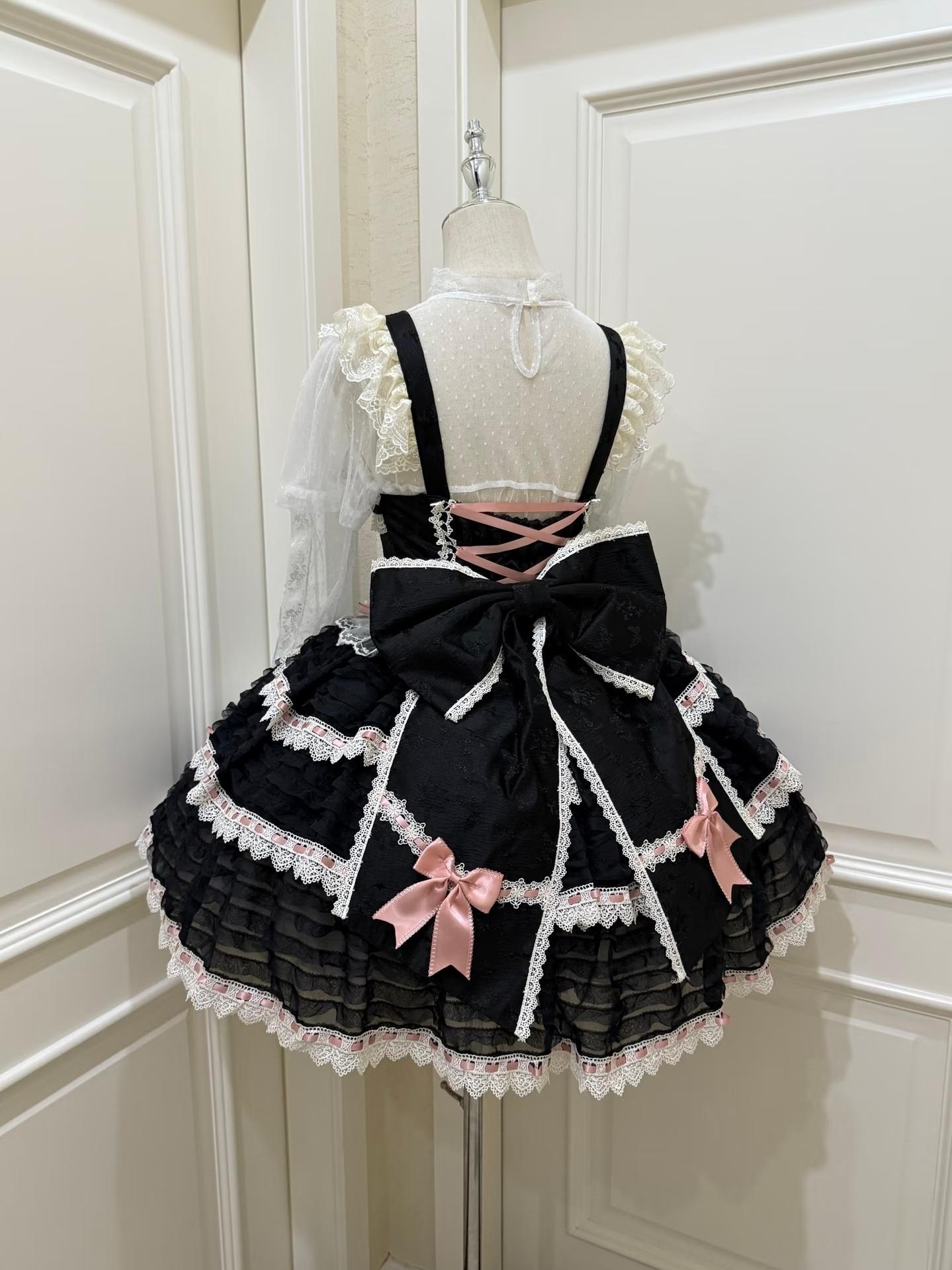 Floral Elegy - Sweet Lolita JSK Dress, Tiered Hem