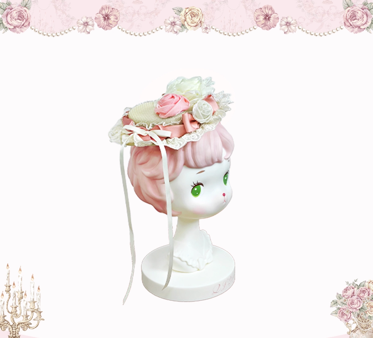 Whispers of Blossoms & Candlelight - Sweet Lolita Floral Printed JSK Dress with Bows 45631:856591