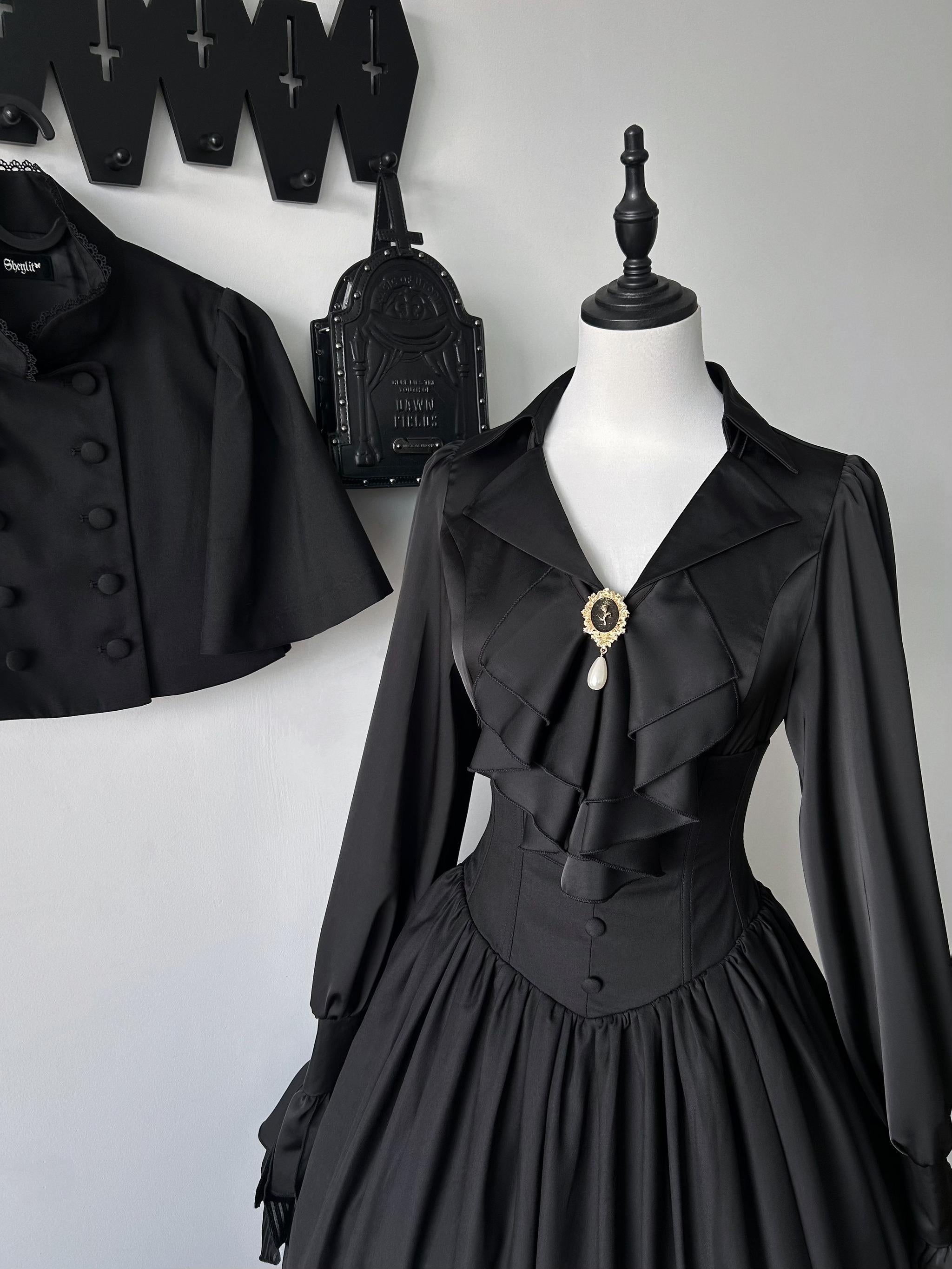 Muppet Mind Ben - Dream - Ouji Lolita Jabot Elegant Flounce Satin Lolita Accessory