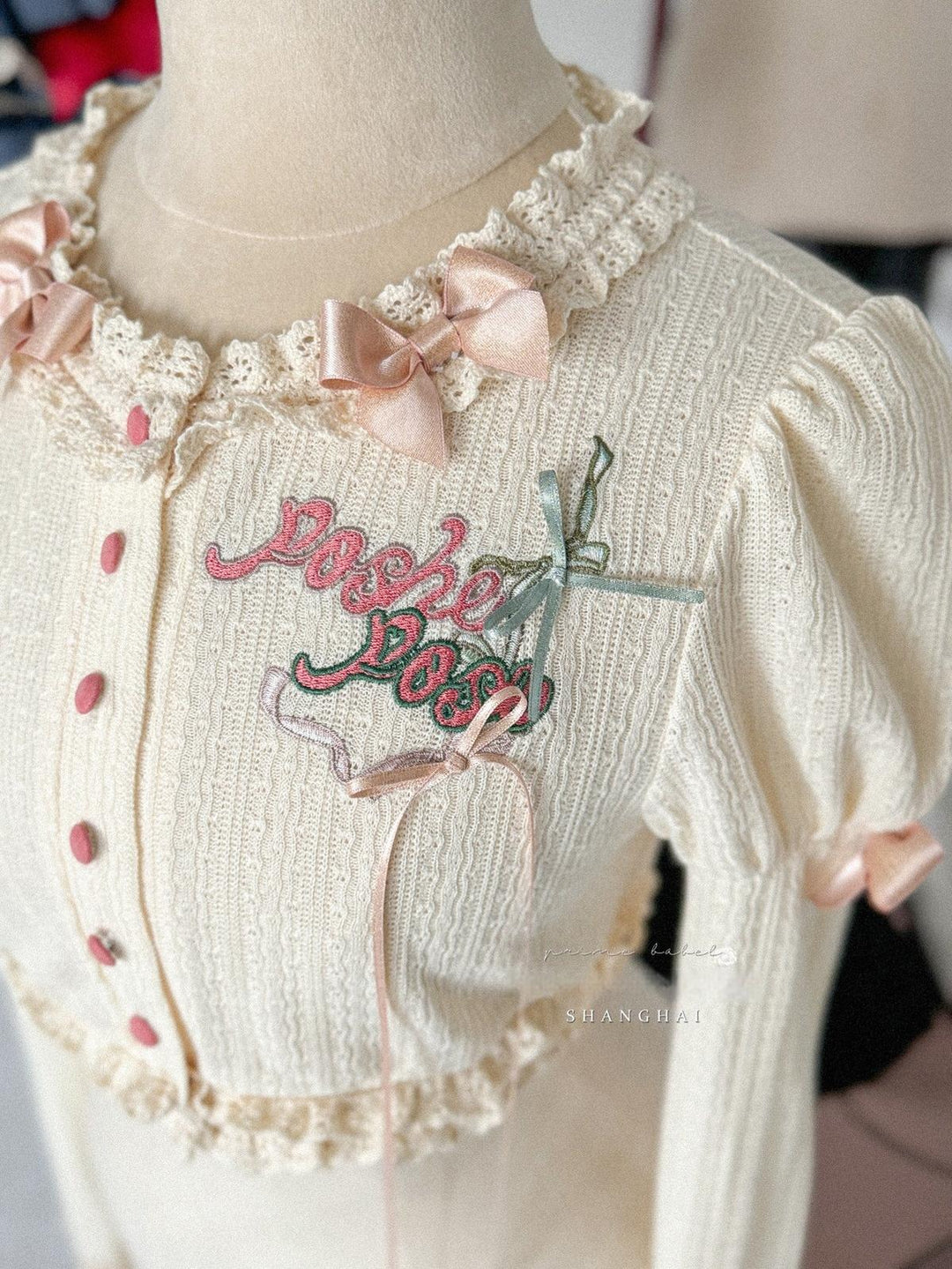 POSHEPOSE~Wish and Girl's Prayer~Sweet Lolita Cardigan Short Knit Sweater