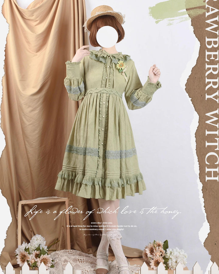 Strawberry Witch~The Spring~Cotton Lolita Plus Size OP Dress   