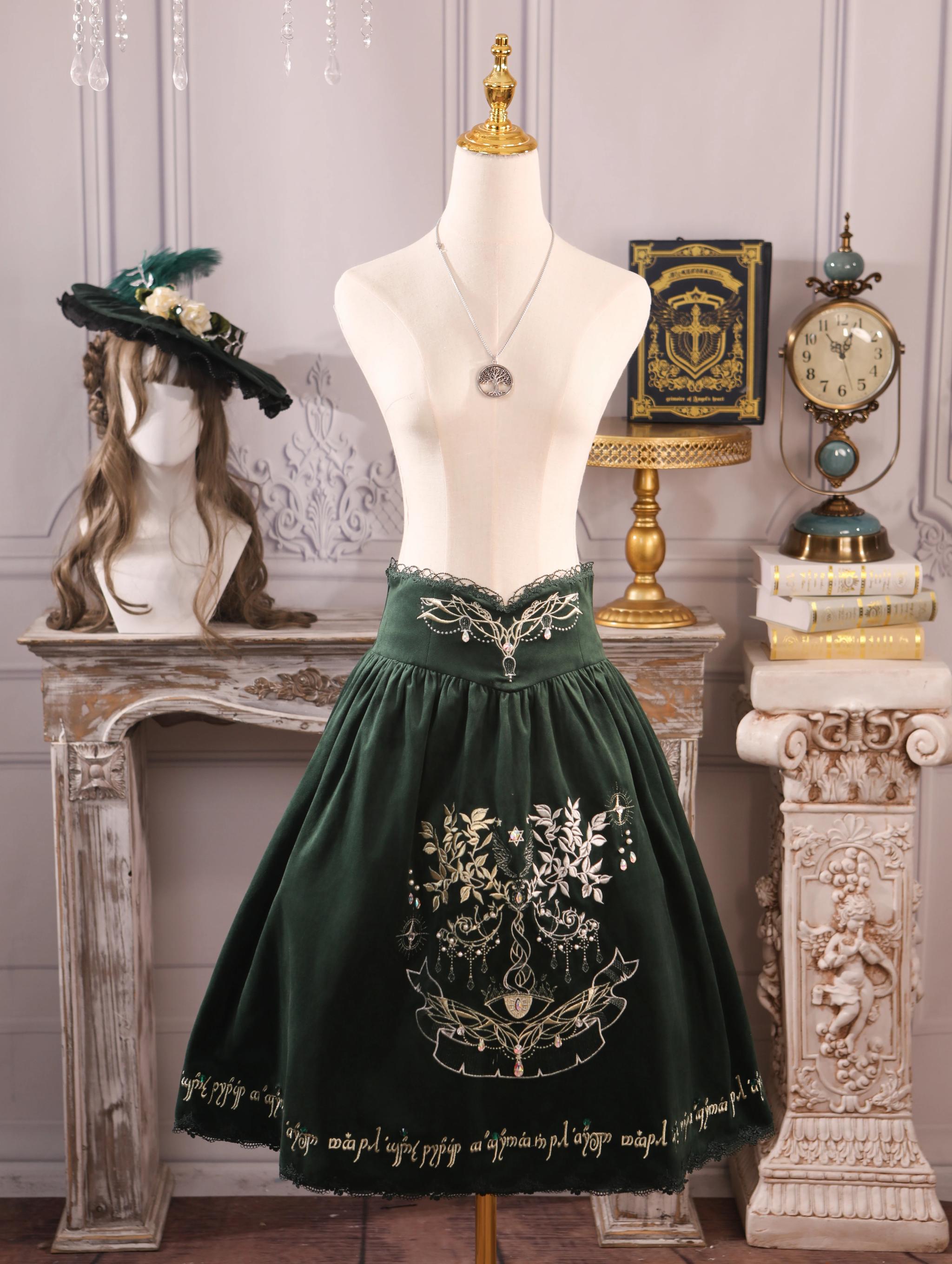 Twin Trees' Celestial Glow - Classic Lolita Bust-Supporting JSK, Plus Size (2XL 3XL L M S XL) 44508:810796