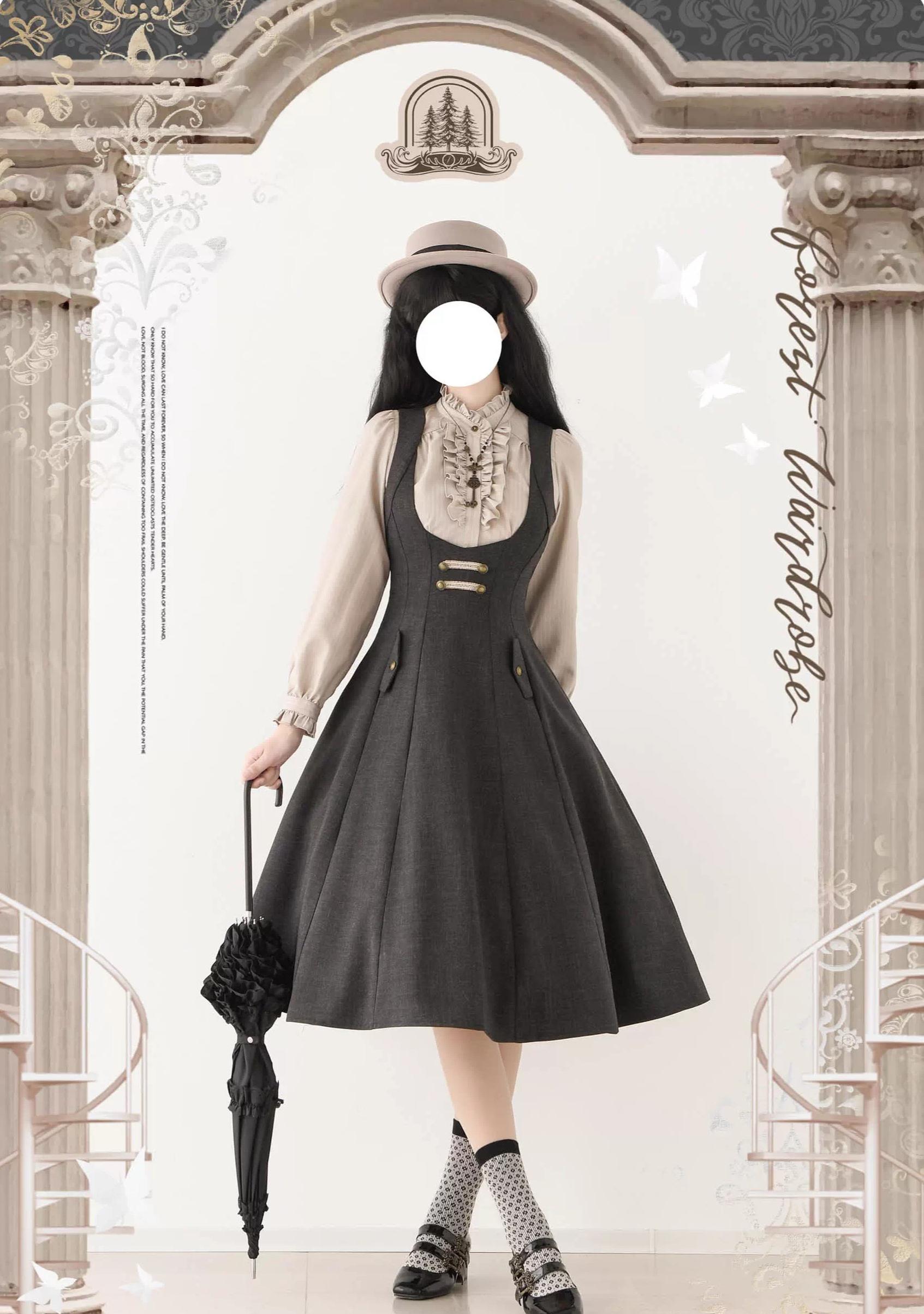 Forest Corridor - Classic Lolita Bust Supporting JSK, Waisted Shirt