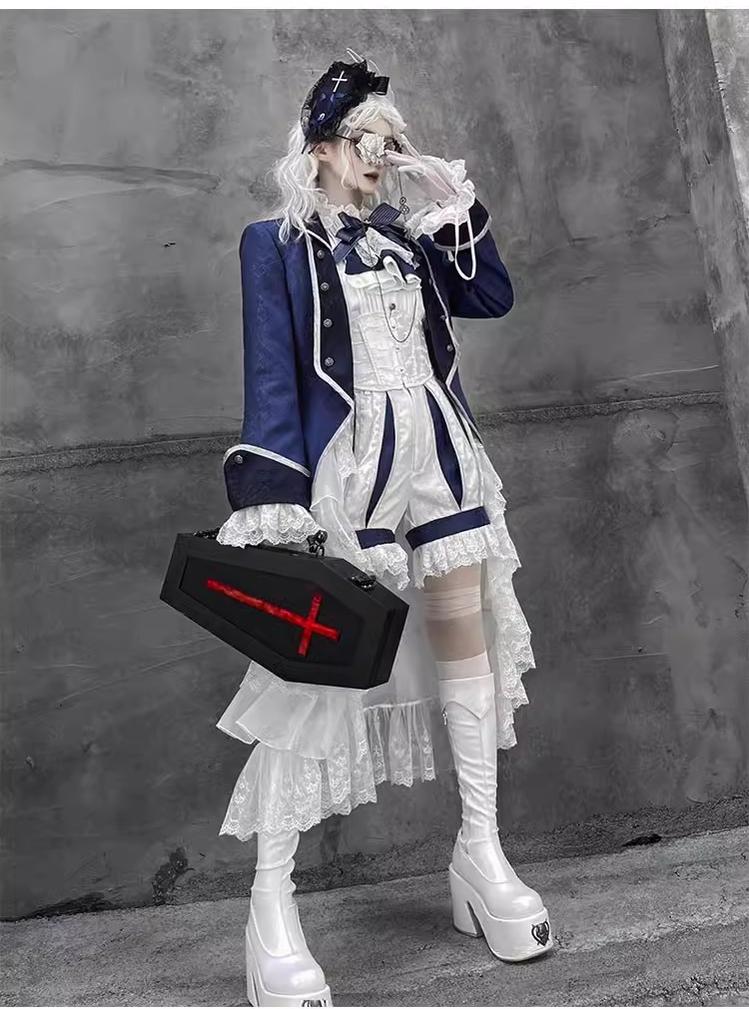 CastleToo~Coffin of Pilgrimage~Ouji Lolita Shorts Suits Prince Male Lolita Shirt   