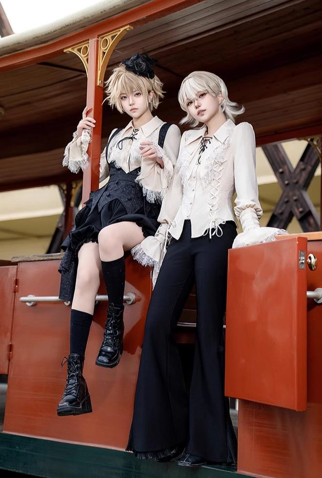 With PUJI~Hunter of Gold~Ouji Lolita Shorts/Pants Outfit Twins Set