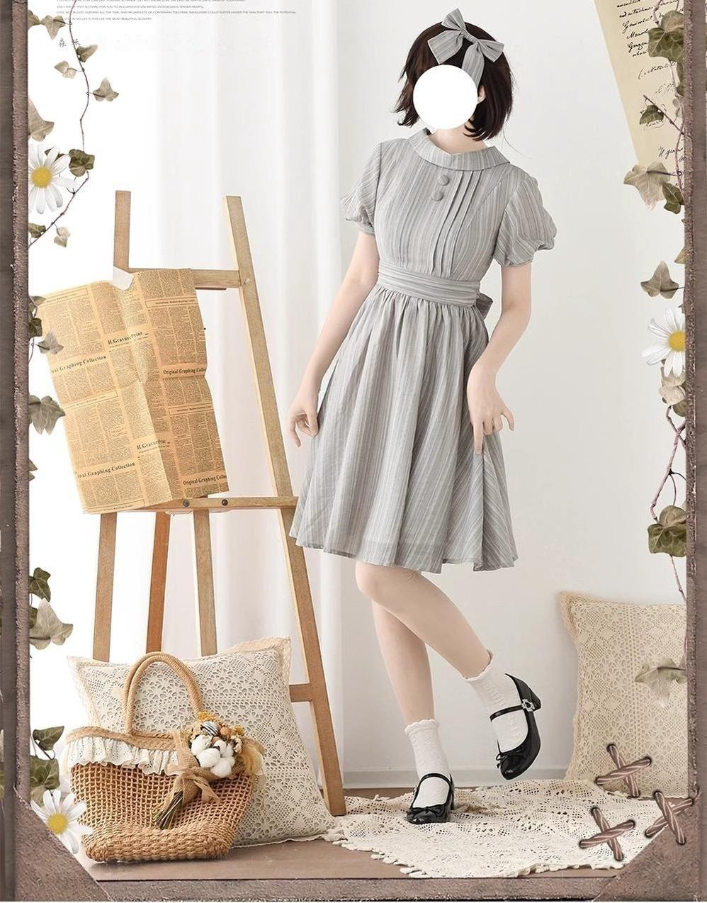 Forest Wardrobe~Forest Gallery~Classic Lolita OP Dress Country Style Tencel Dress   