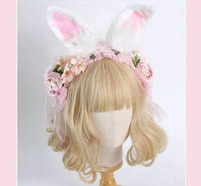 Xiaogui~Sweet Lolita Rabbit Ears Hair Pair Clips   