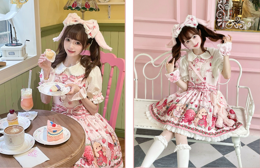 Polaris Lolita - Rabbit Berry Gift Box - Sweet Lolita Salopette and Dress Set 14060:180526